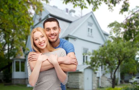 man hugging a woman