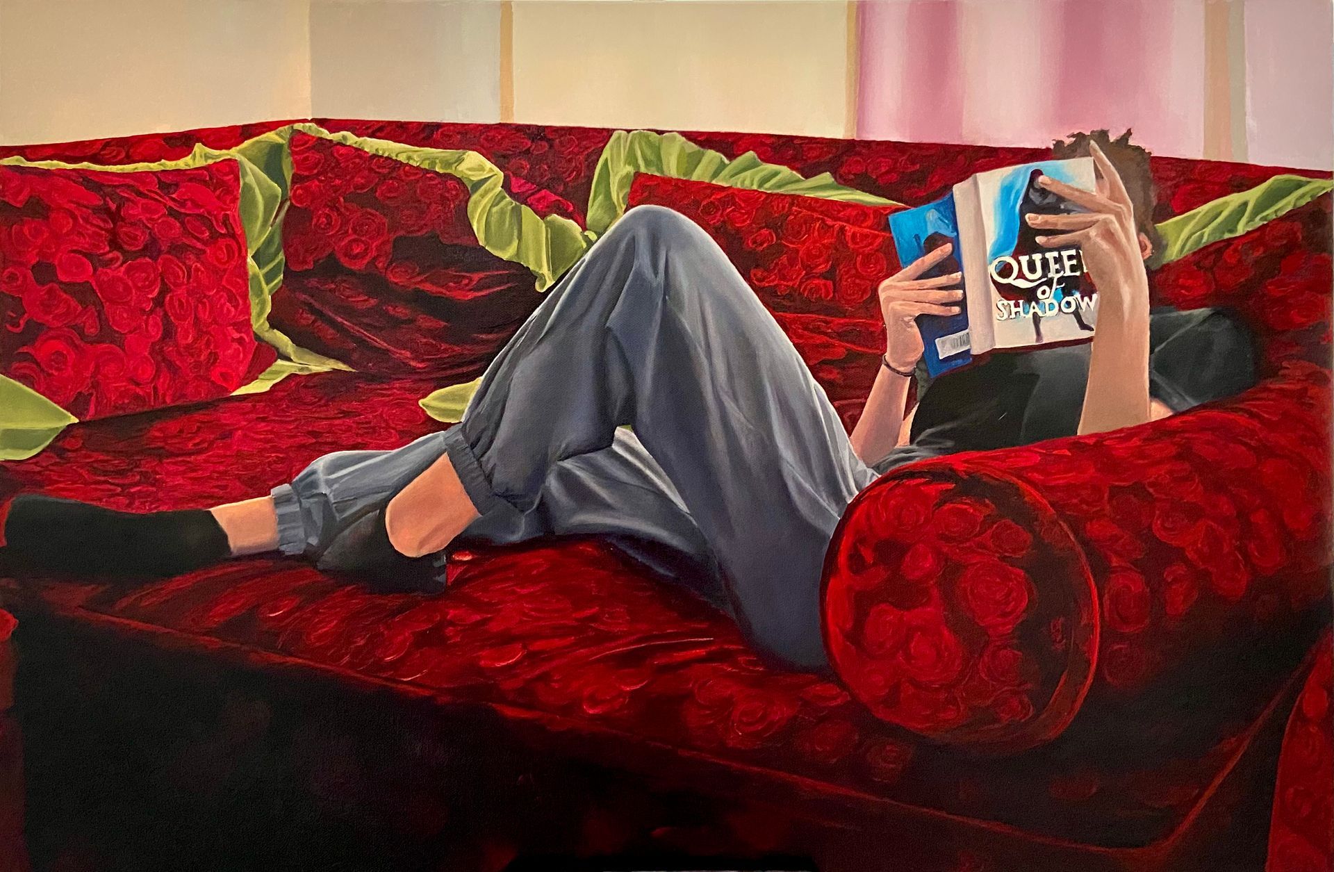Laying on a bed of roses image