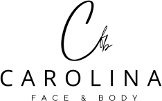 Logo reading “Carolina Face & Body” with a stylized black “C” and signature mark.