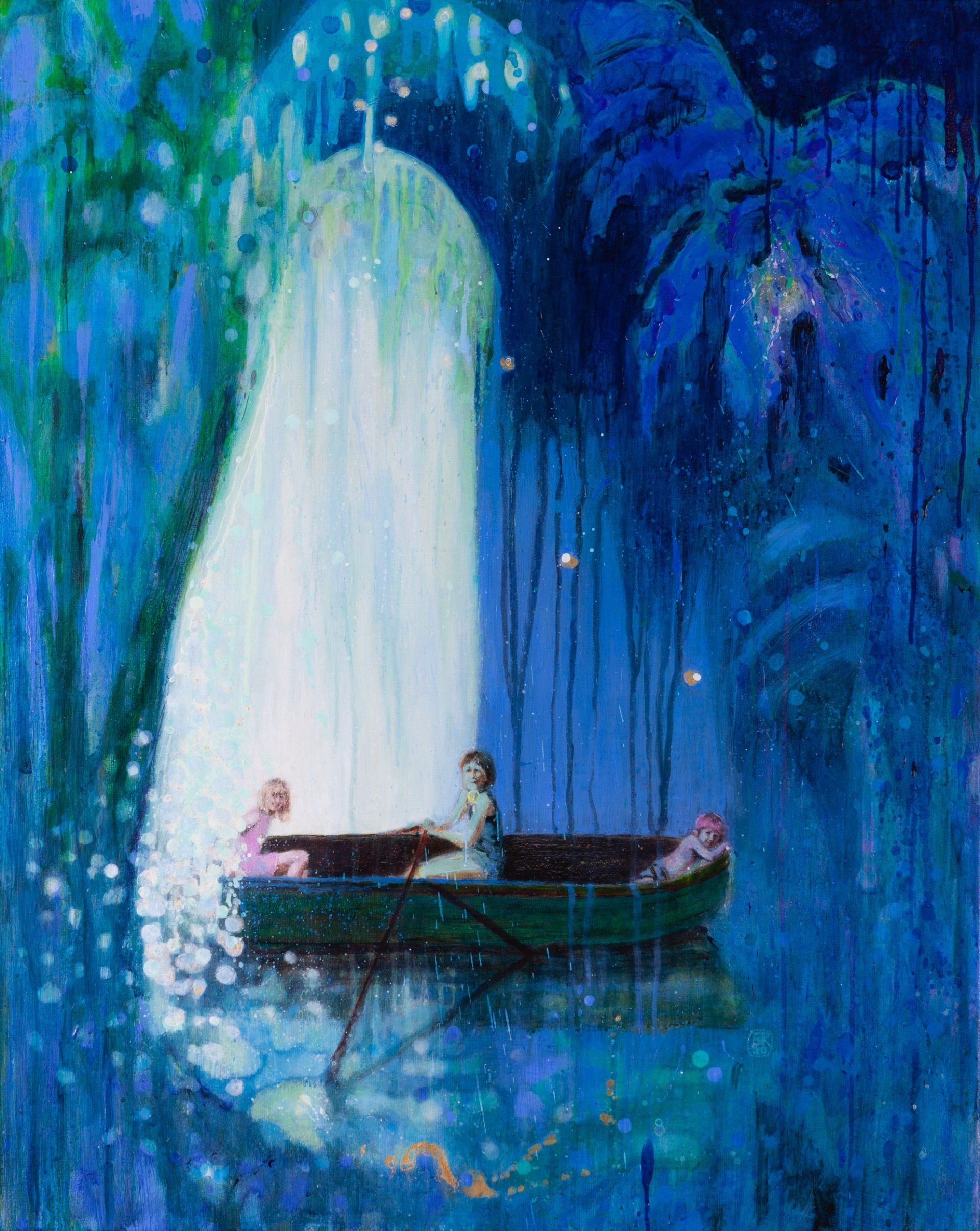 boot,elise klinkert,kinderen,droomlandschap,schilderij
