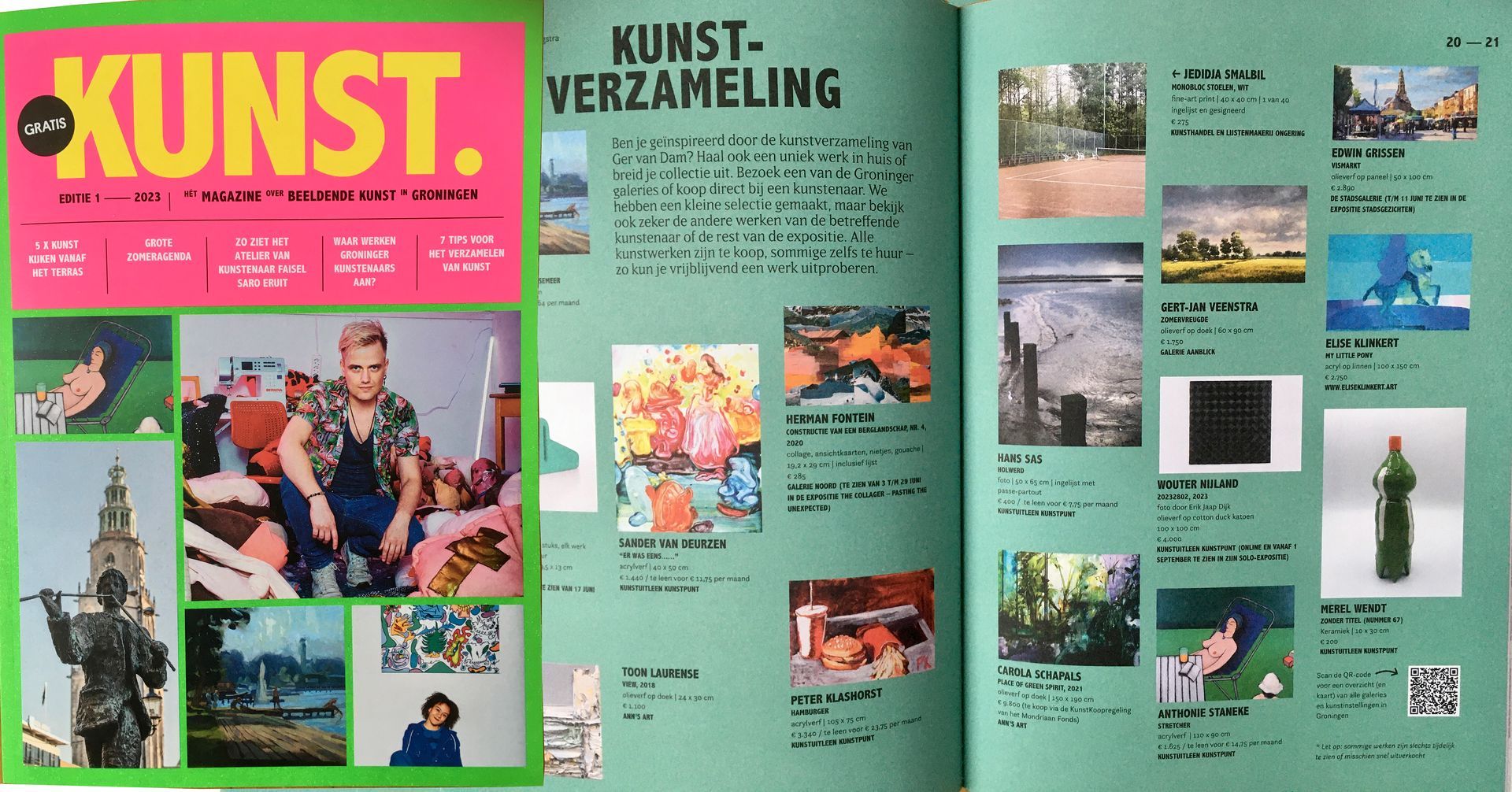 Spread in tijdschrift 