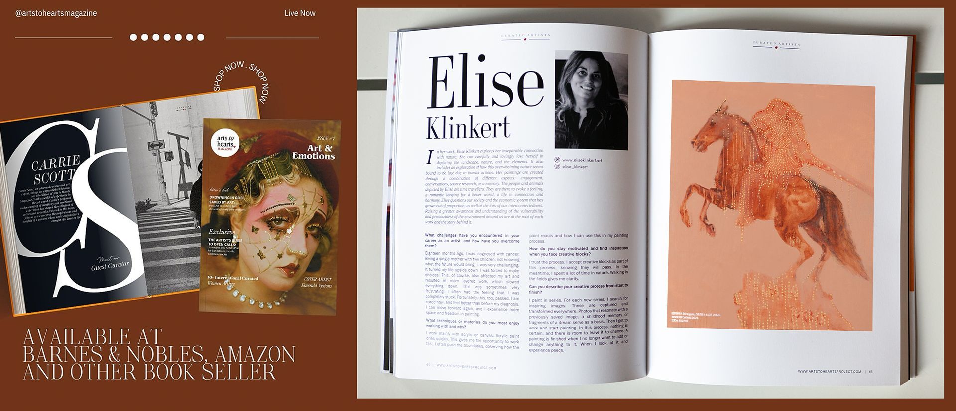 Arts to Hearts Magazine interview Elise Klinkert