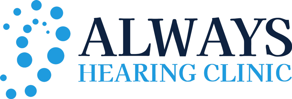ALWAYS Hearing Clinic logo with blue dots and navy-and-light-blue text
