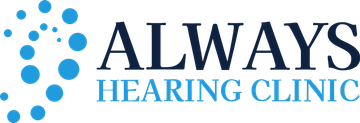ALWAYS Hearing Clinic logo with blue dots and navy-and-light-blue text