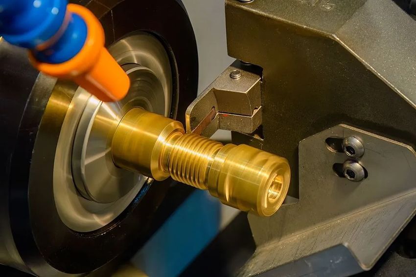 Machine Slot Cutting at the End of Brass Pipe Coupling Parts — Hardarc Engineering in Coolum Beach, QLD