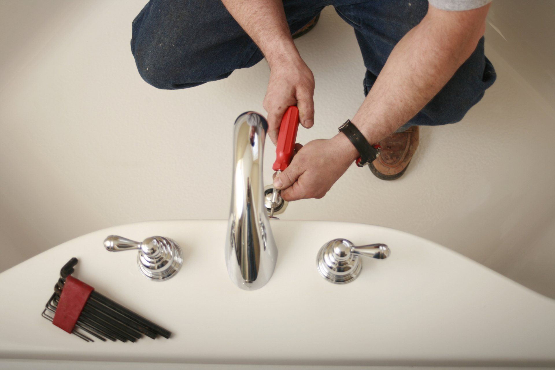 Plumber Fixing a Bathtub – Durand, WI – Premier Plumbing Services, LLC