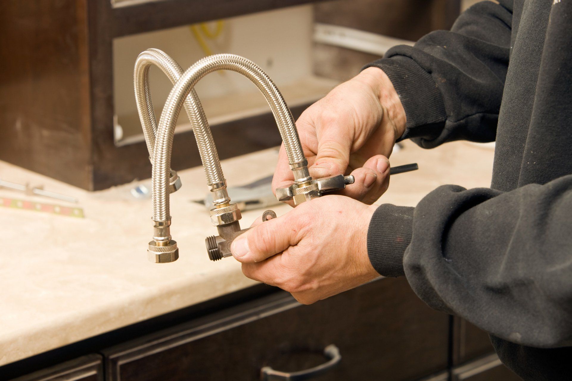 Braided Sink Pipes – Durand, WI – Premier Plumbing Services, LLC