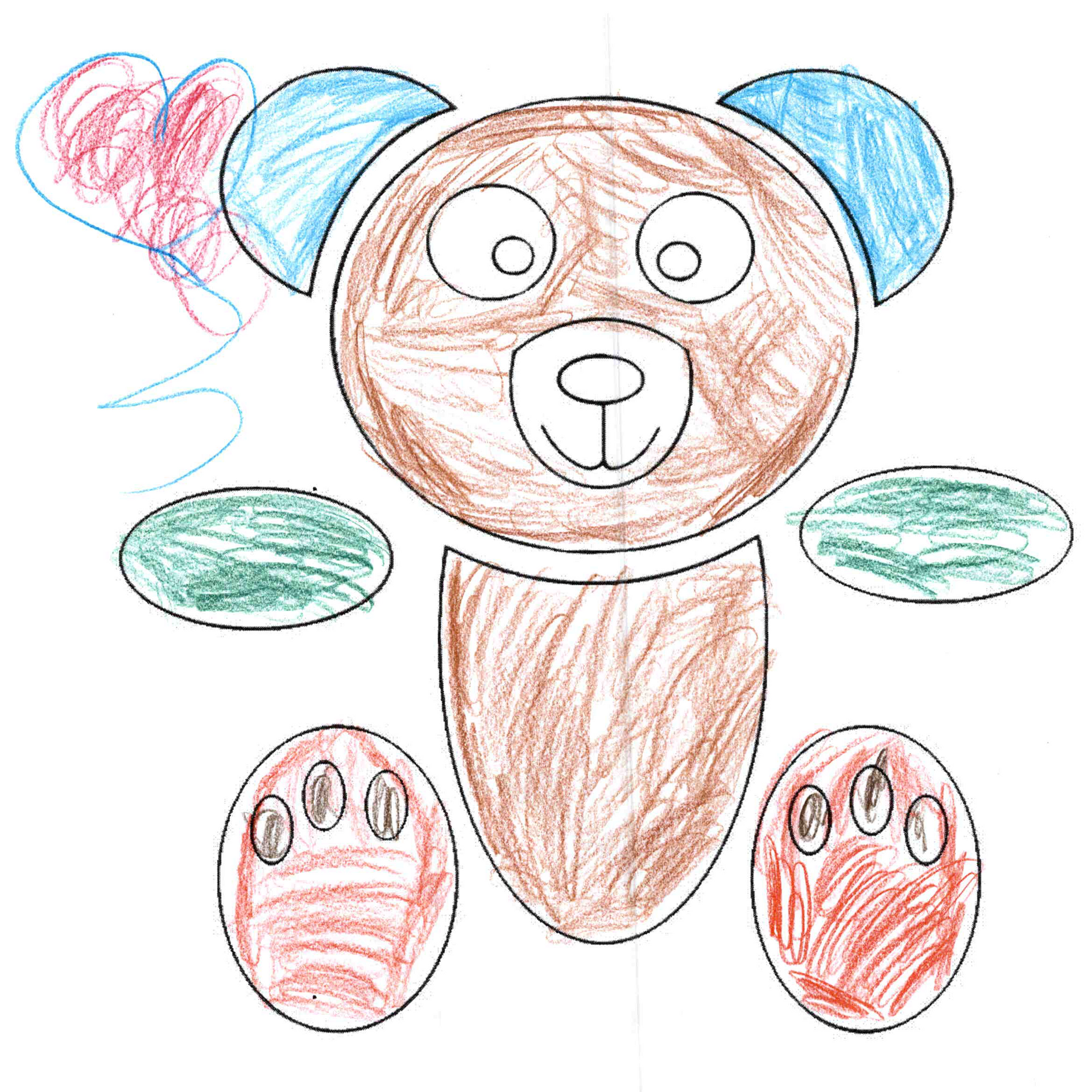 Teddybär mit Brille, Grafik