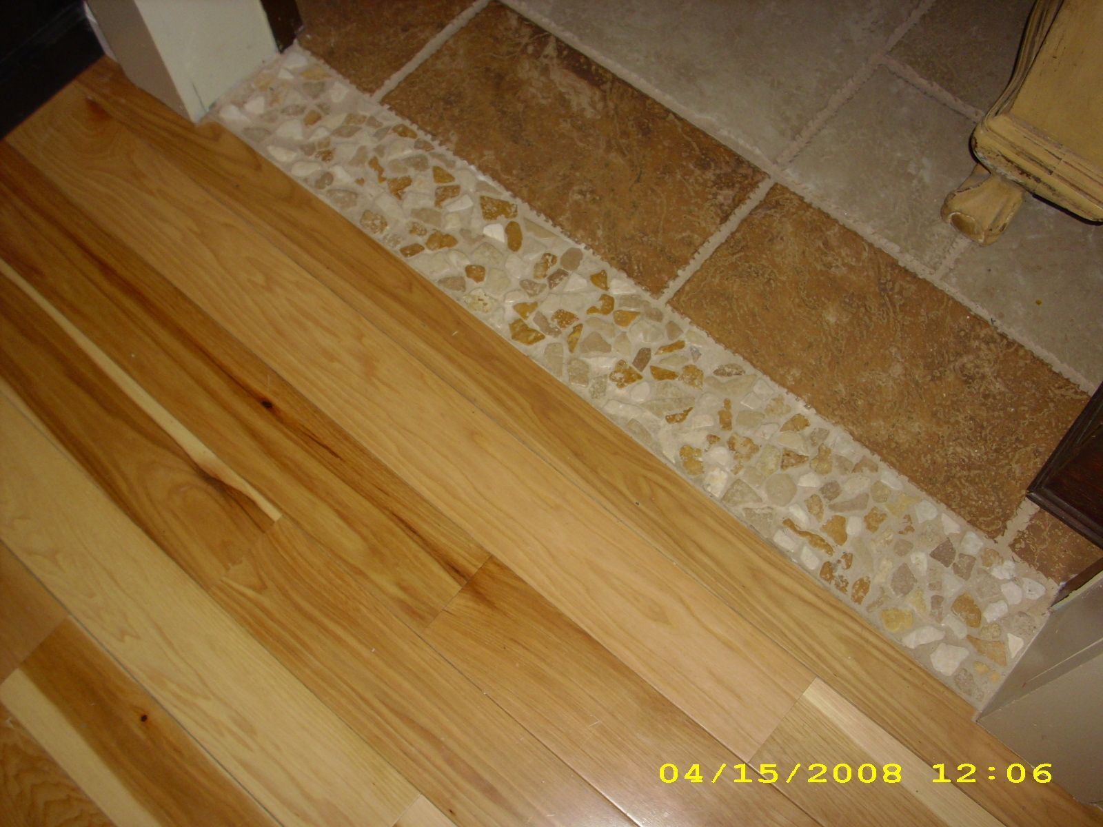 Solid hickory hardwood flooring