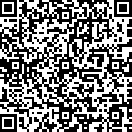 QR code with black and white squares.