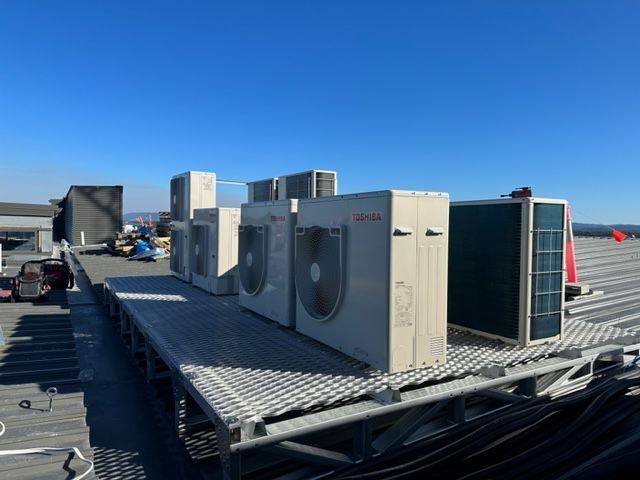 Ladder For Air Conditioner Installation — Aircon Mid North Coast in Forster, NSW
