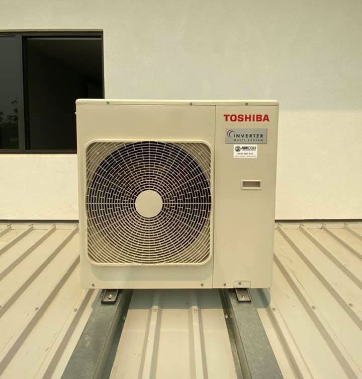 A Toshiba Outdoor Unit On The Roof