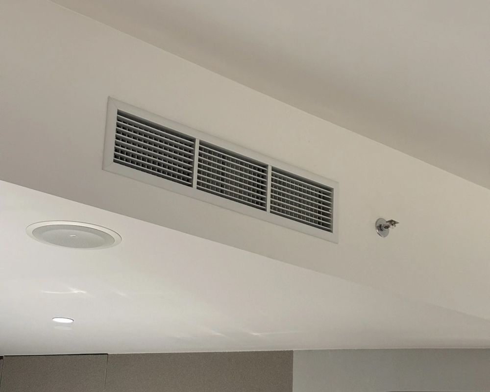 Installed Ducted Air Conditioner in A Room