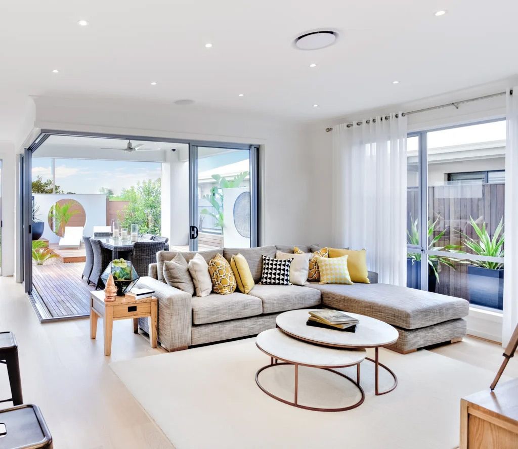 Modern Living Room with Sofa and Coffee Table