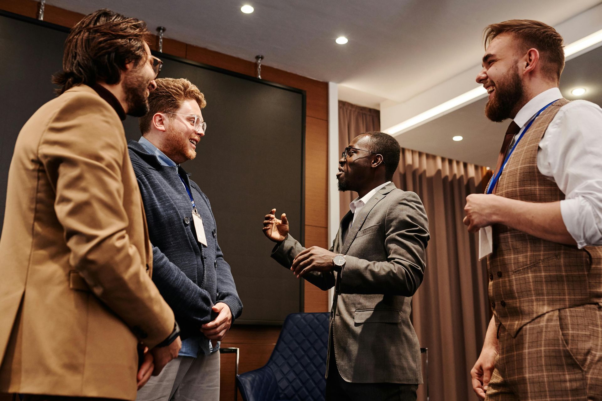 Networking at business networking events to create growth.