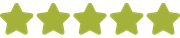 Five red stars in a row, likely representing a rating or score.