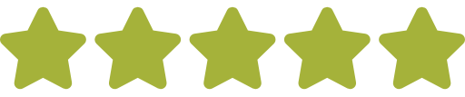 Five red stars in a row, likely representing a rating or score.
