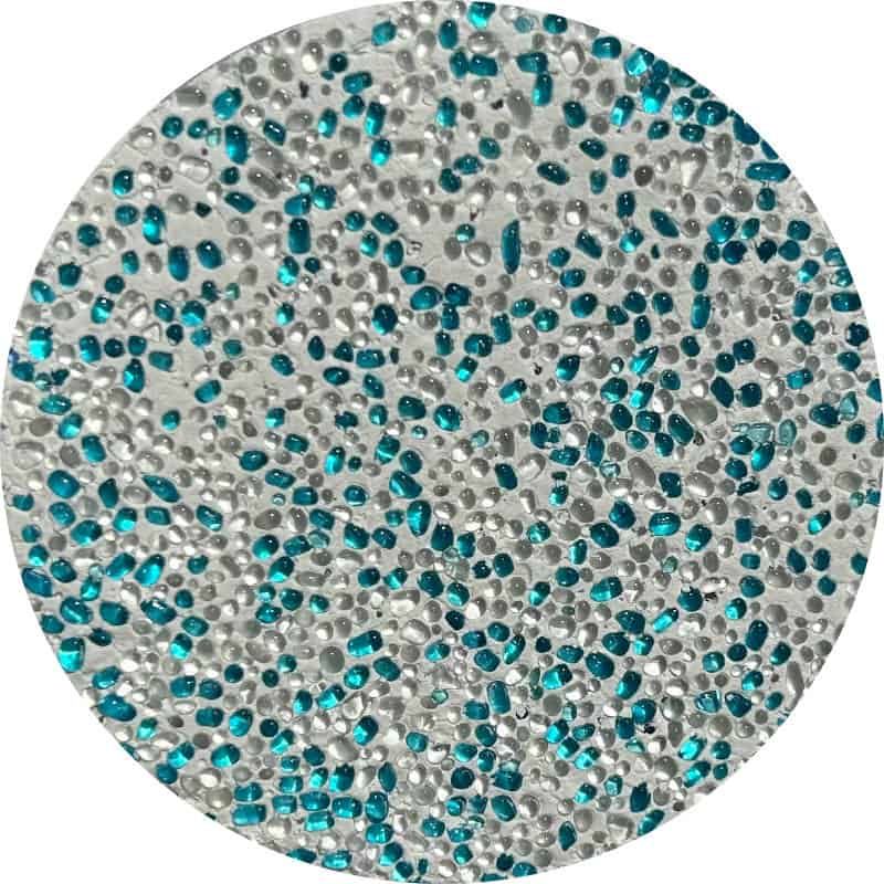 Glass Coral Blue pool pebble