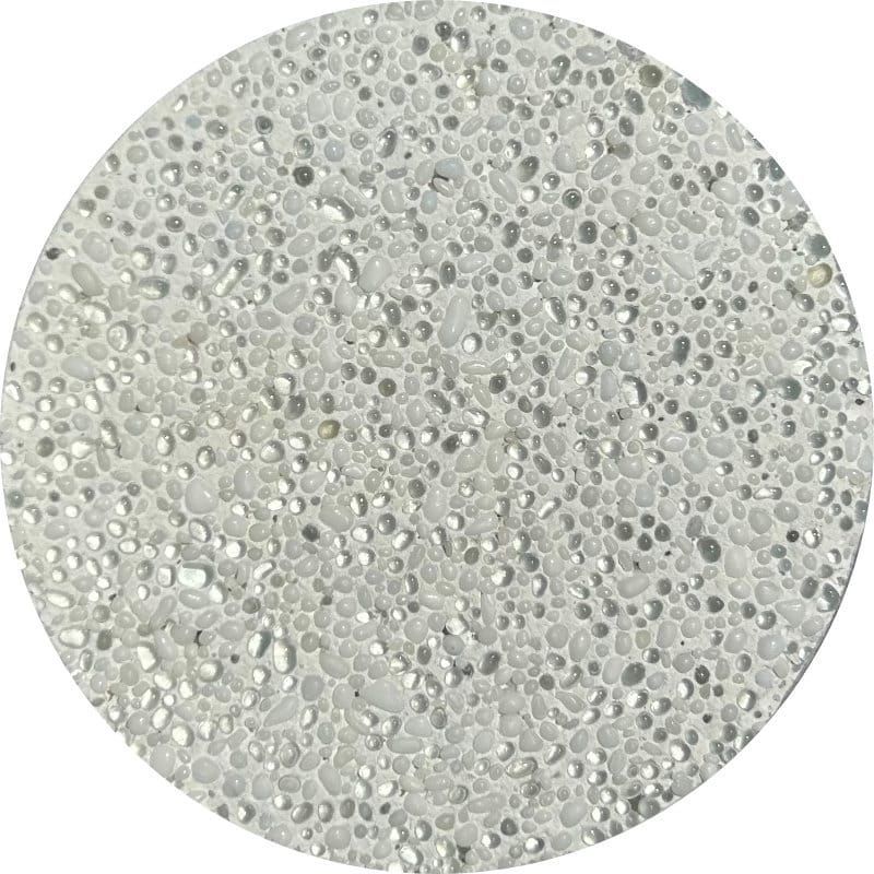 Glass Ice White pool pebble