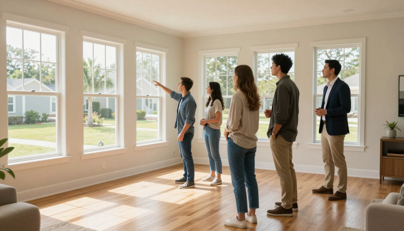 Homebuyers touring a Central Florida property