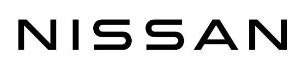 A black and white logo for nissan on a white background