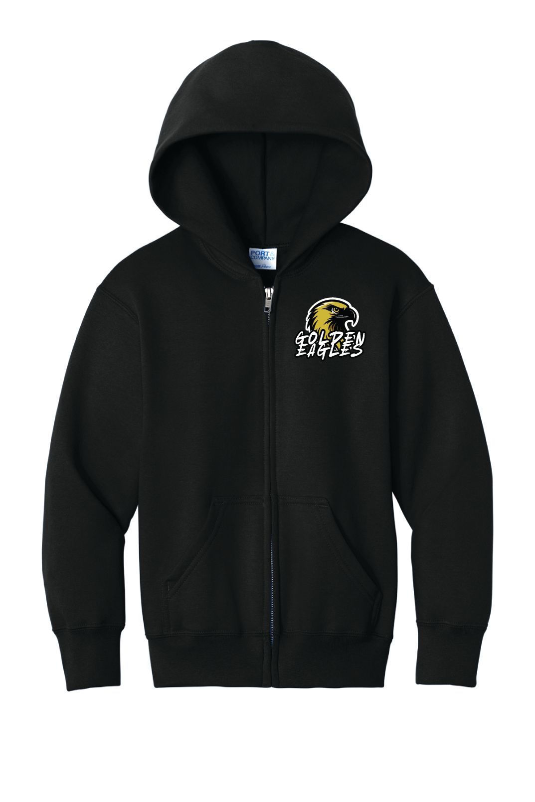 KO Soccer PC78YZH Port & Co® Youth Core Fleece Full-Zip Hooded Sweatshirt