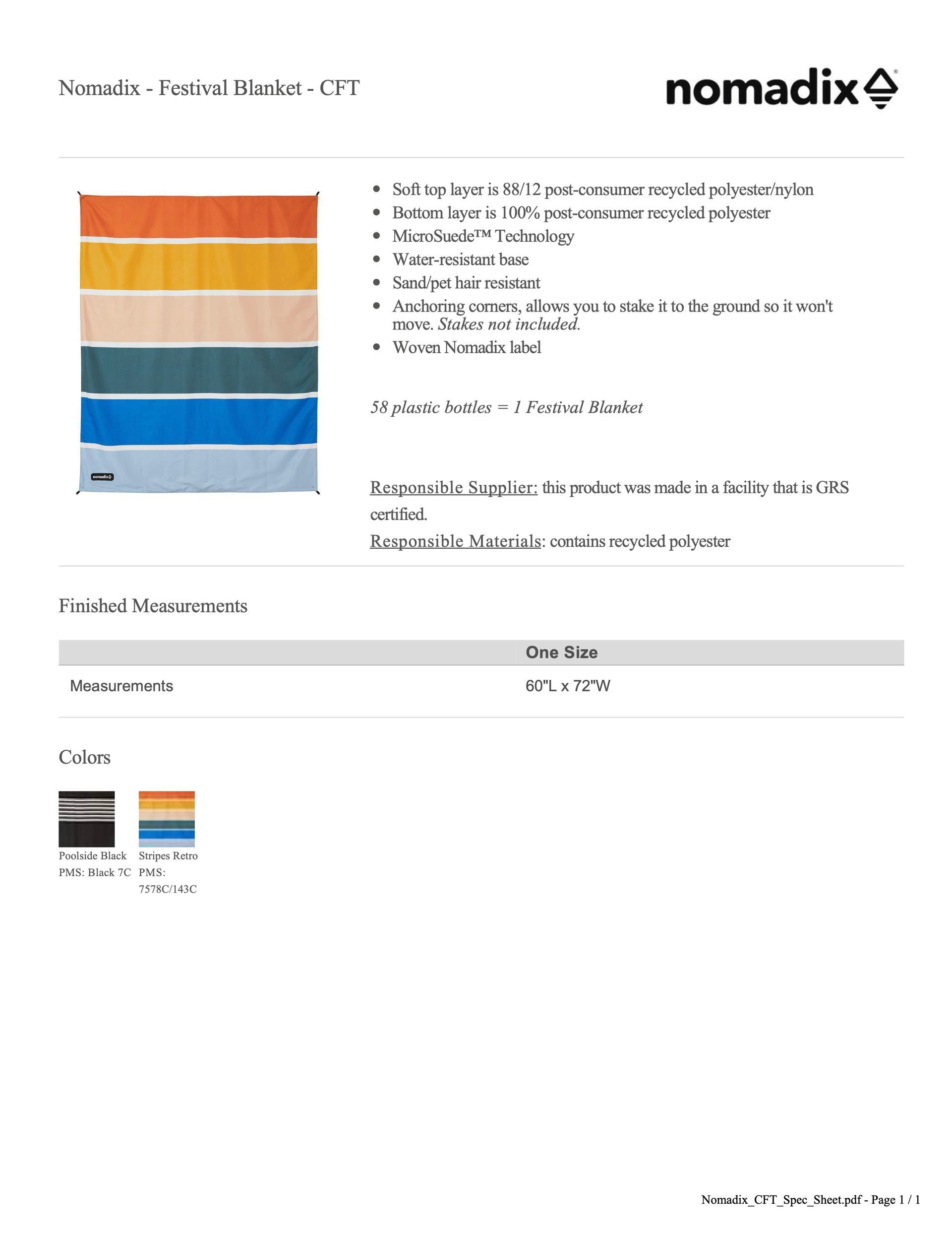 KO Soccer CFT Nomadix Festival Blanket