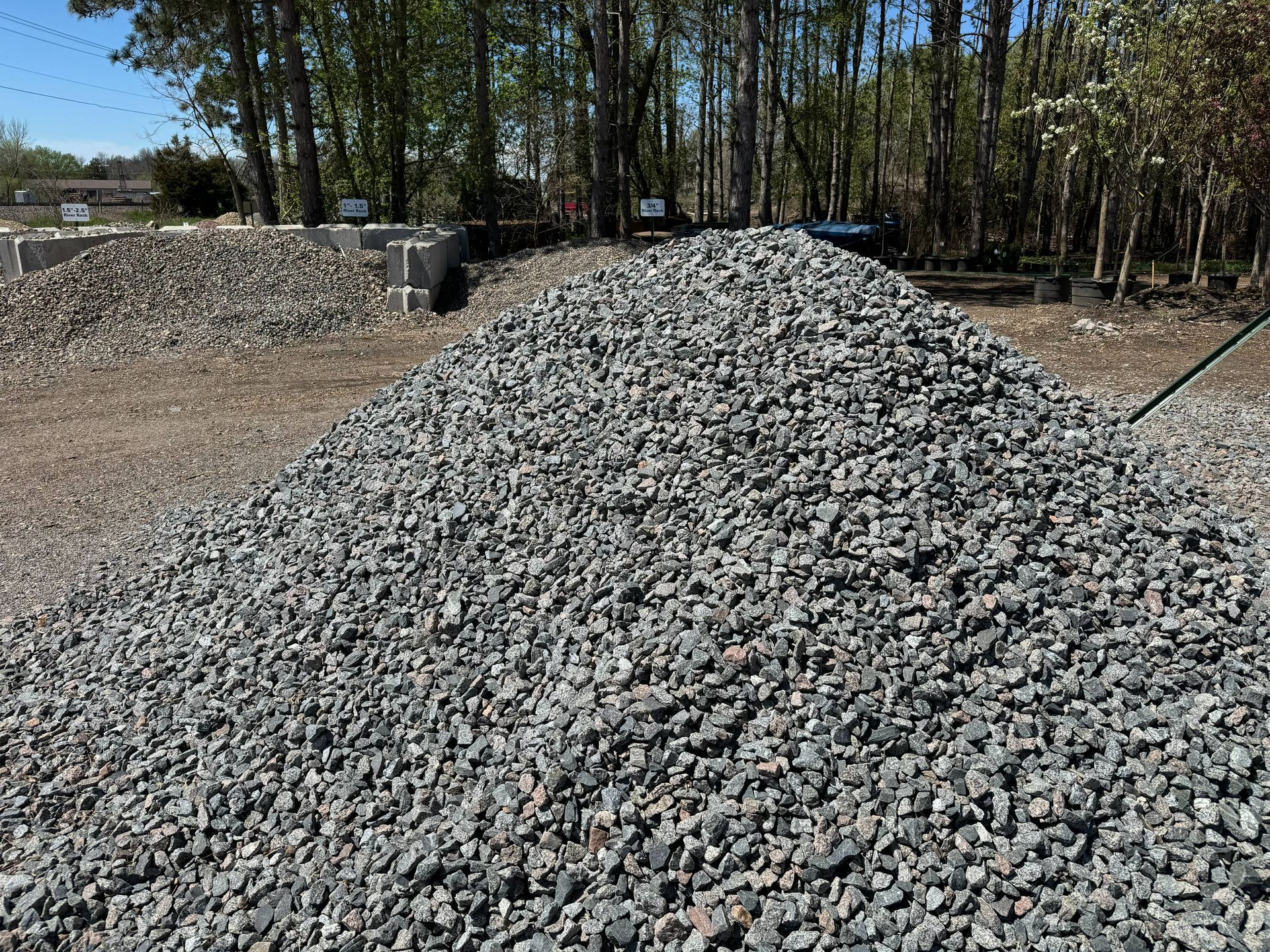 A pile of landscaping stones