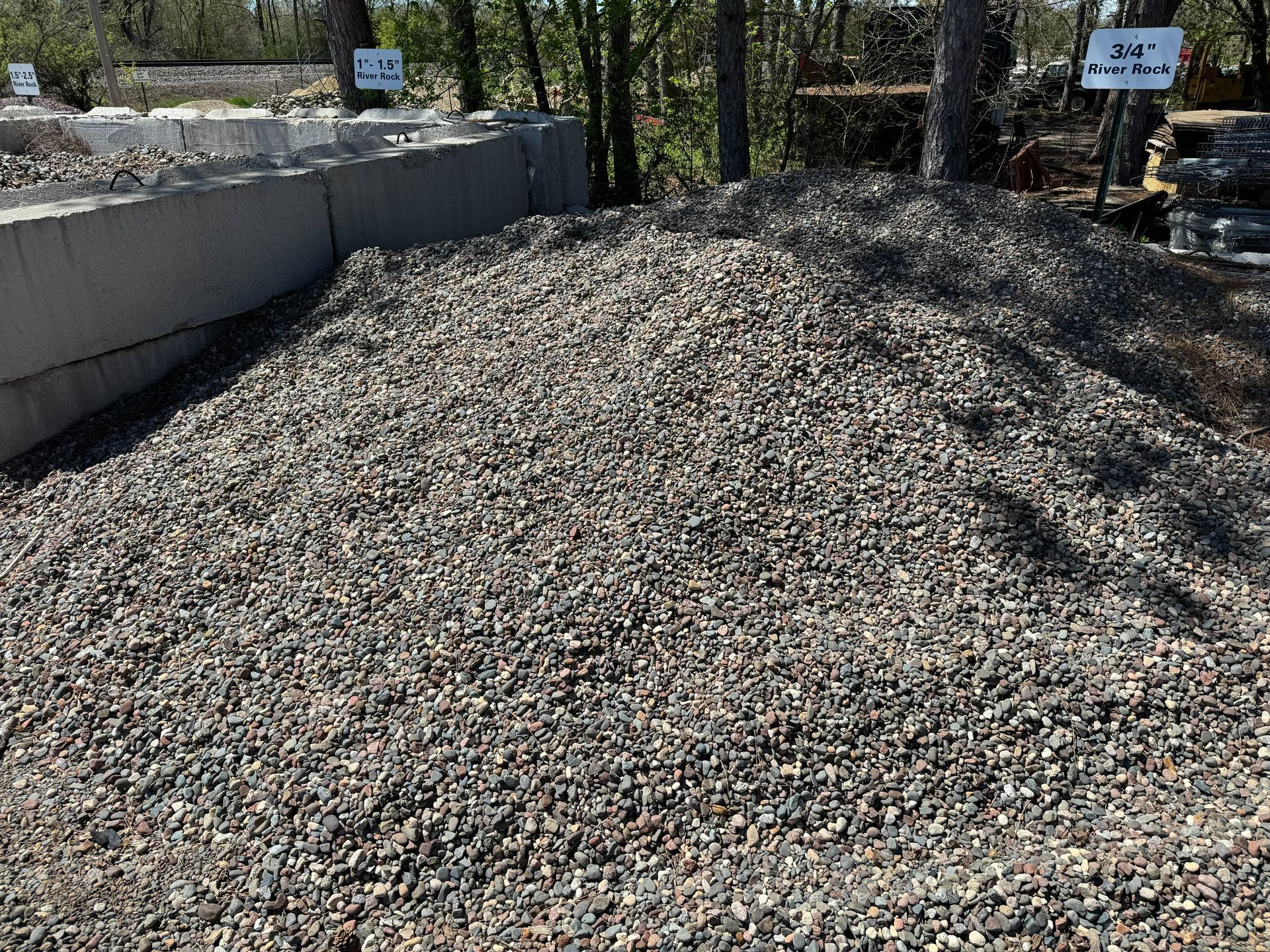A pile of landscaping stones