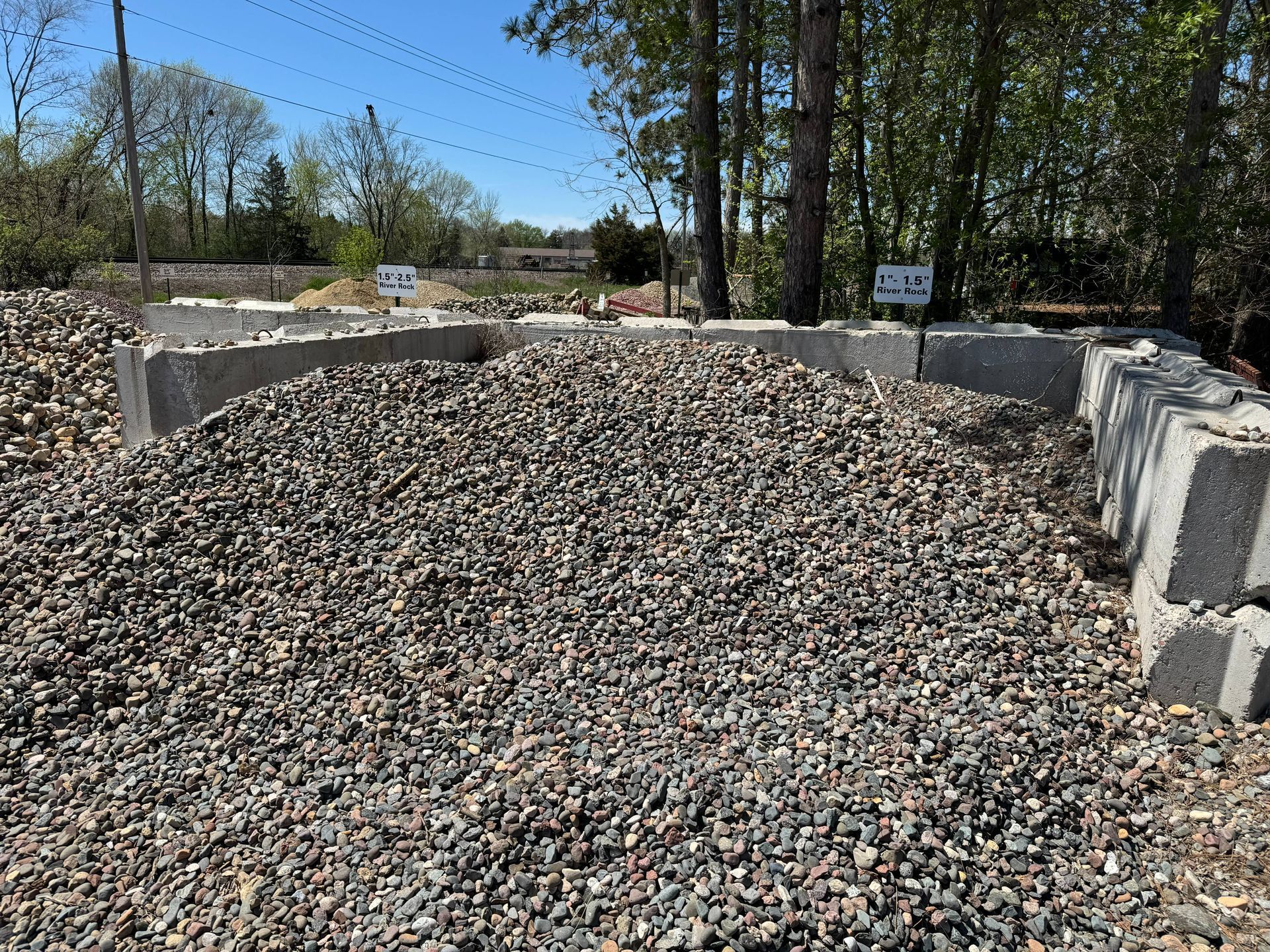 A pile of landscaping stones