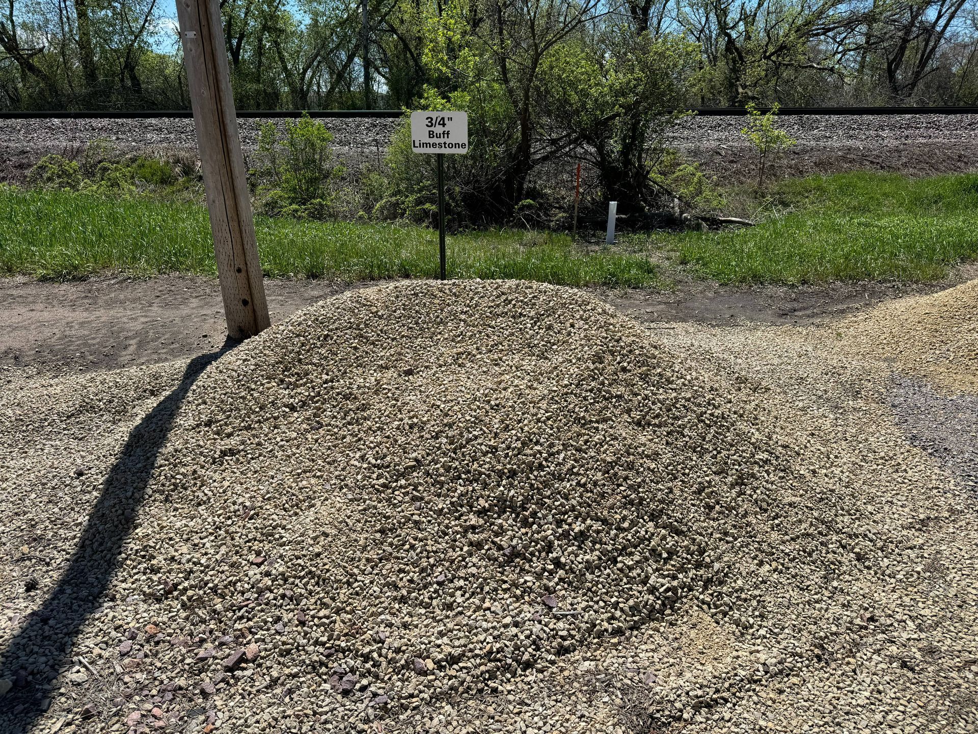A pile of landscaping stones