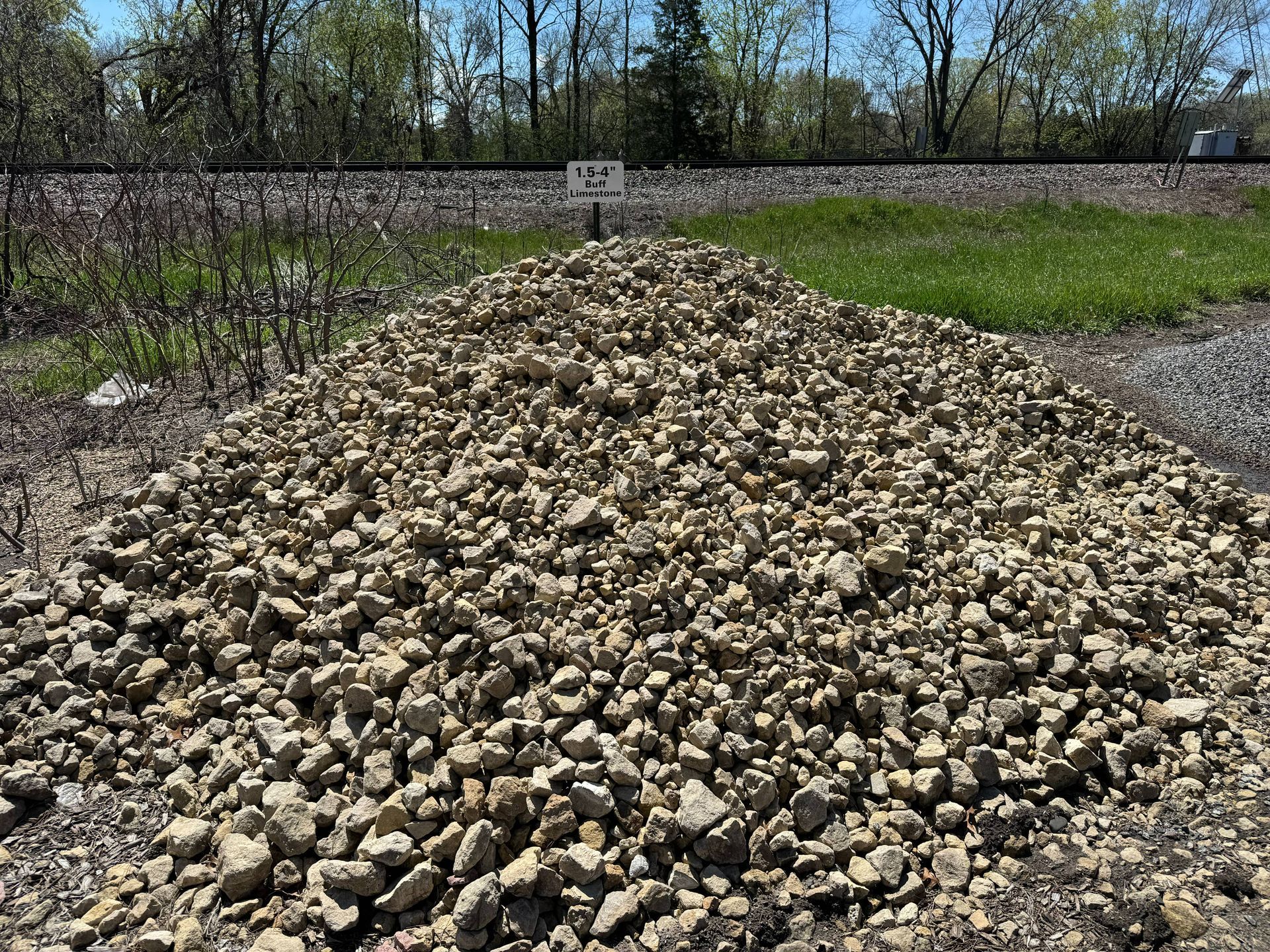 A pile of landscaping stones