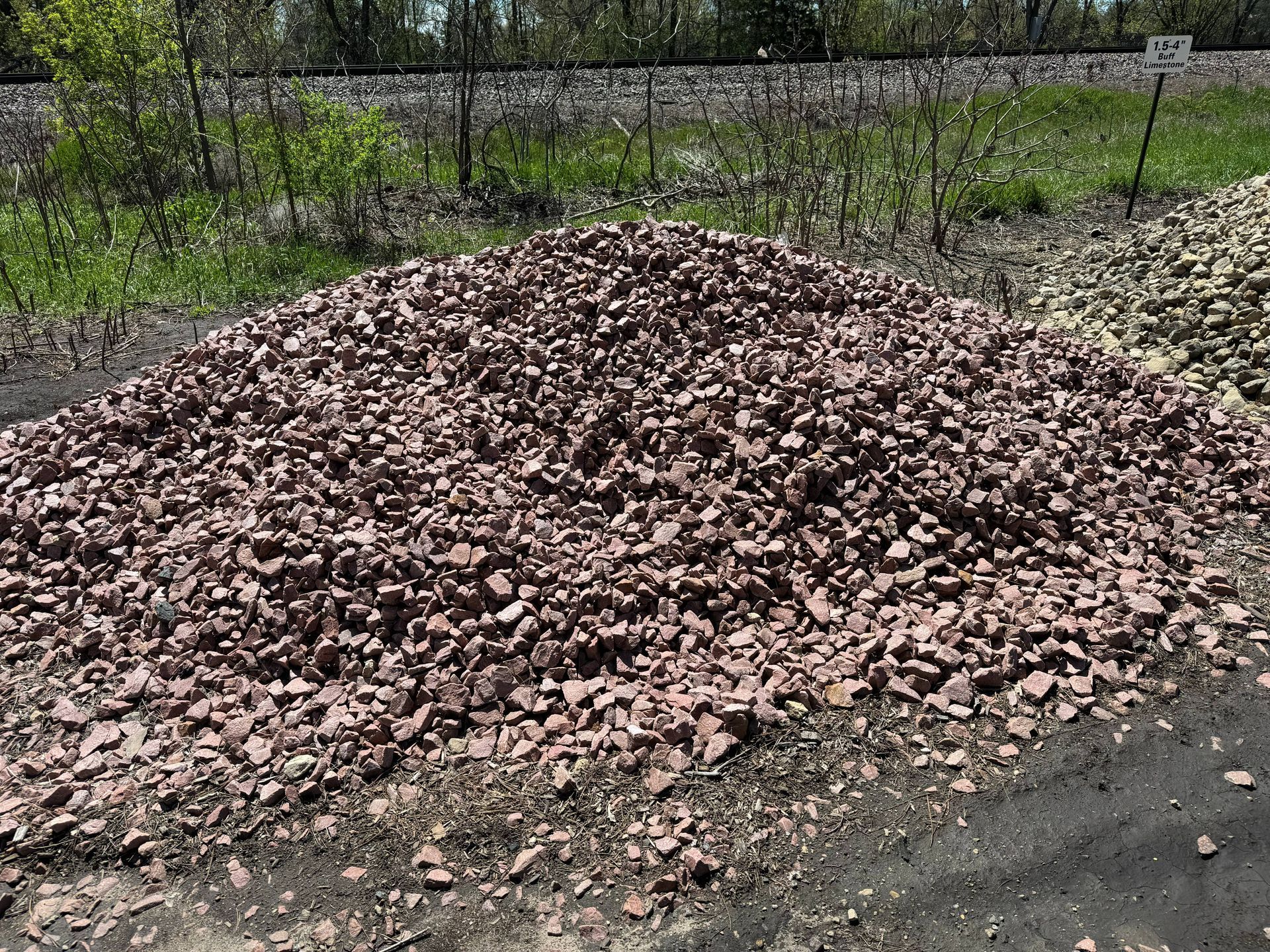 A pile of landscaping stones