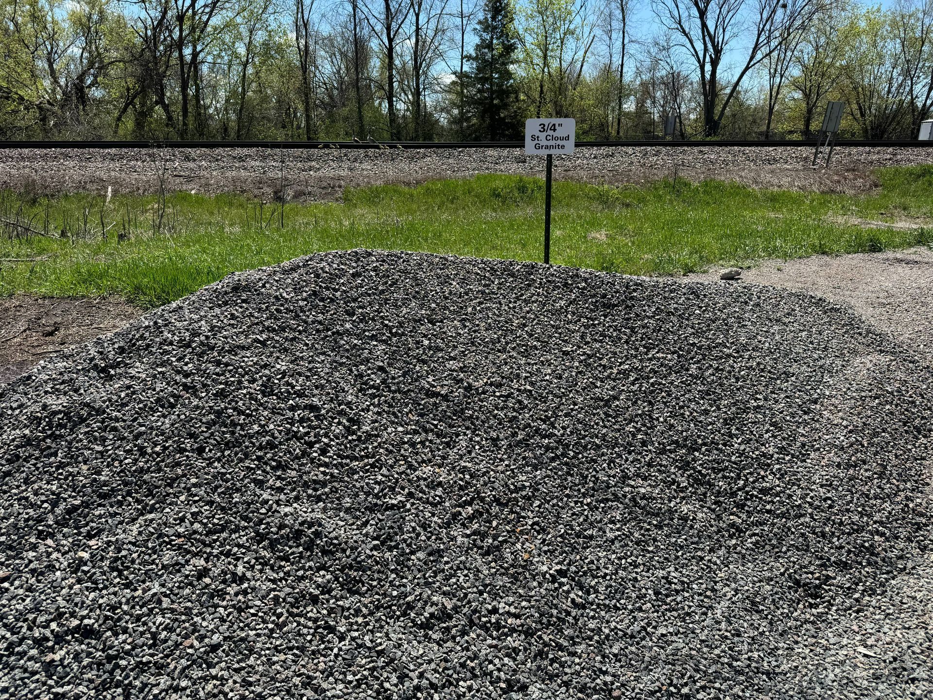 A pile of landscaping stones