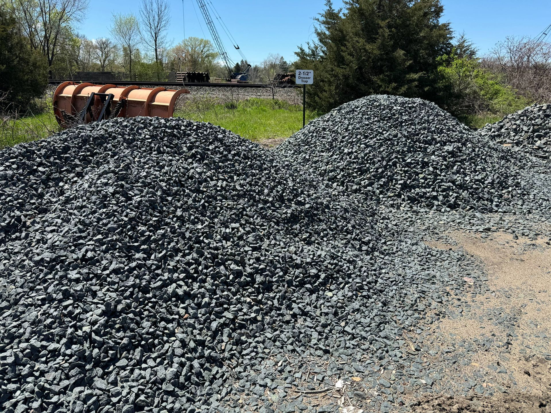 A pile of landscaping stones