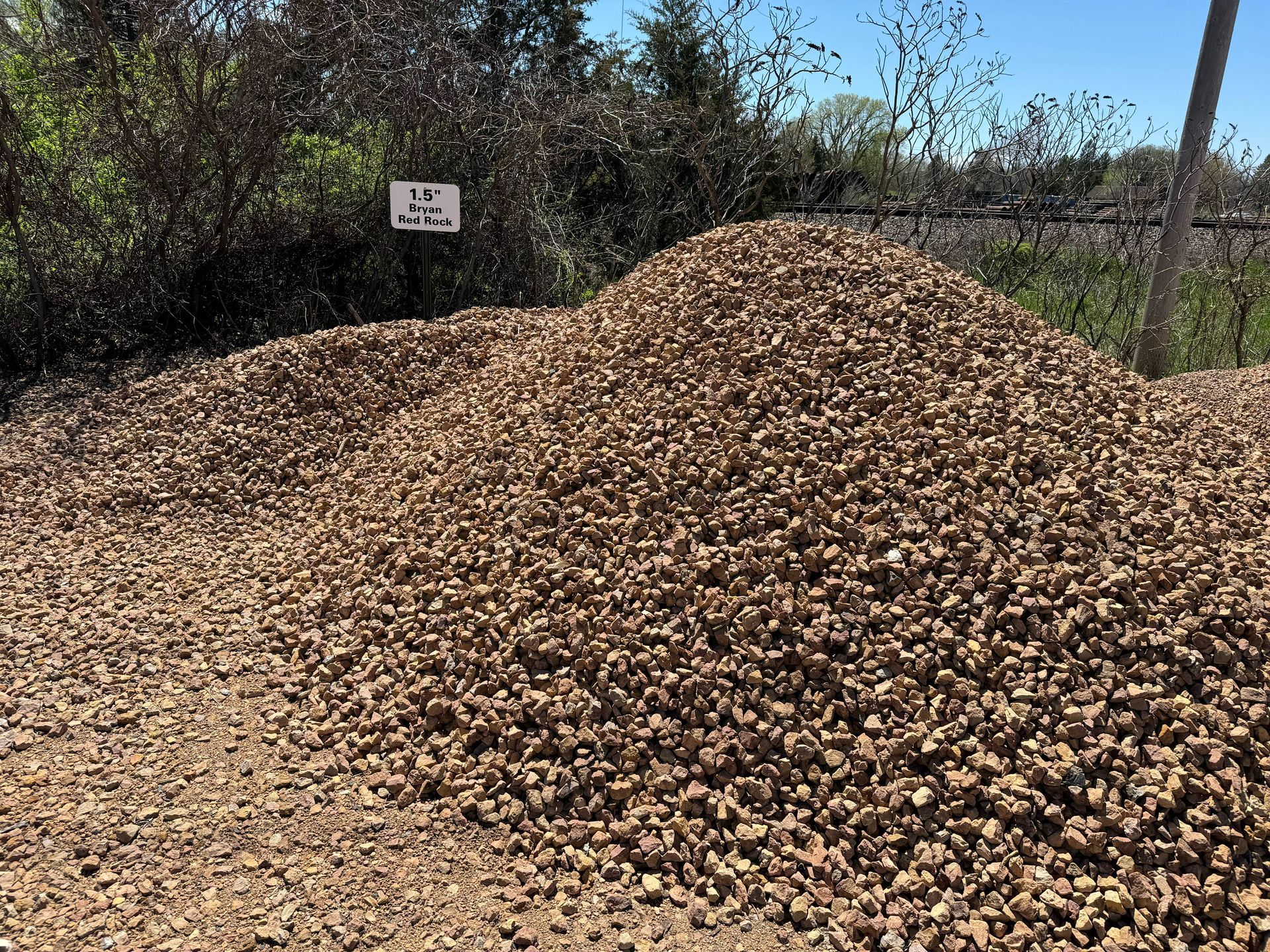 A pile of landscaping stones