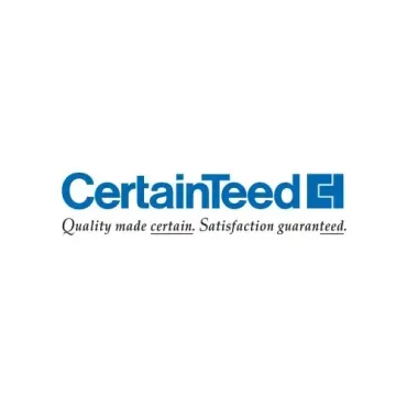 CertainTeed logo with blue text and gray tagline, “Quality made certain. Satisfaction guaranteed.”