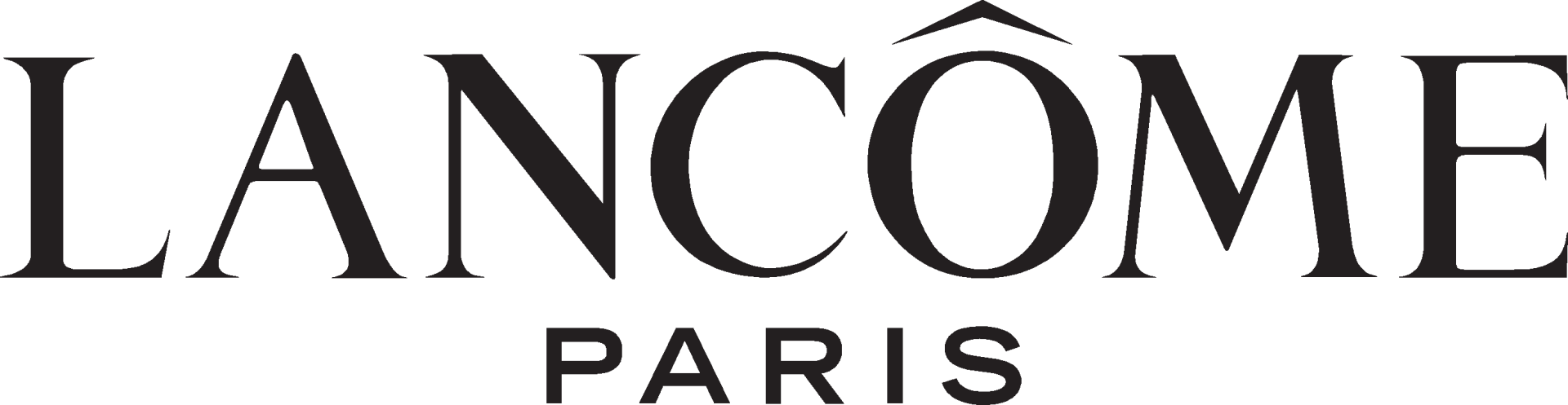 The Lancôme logo in black text with the word