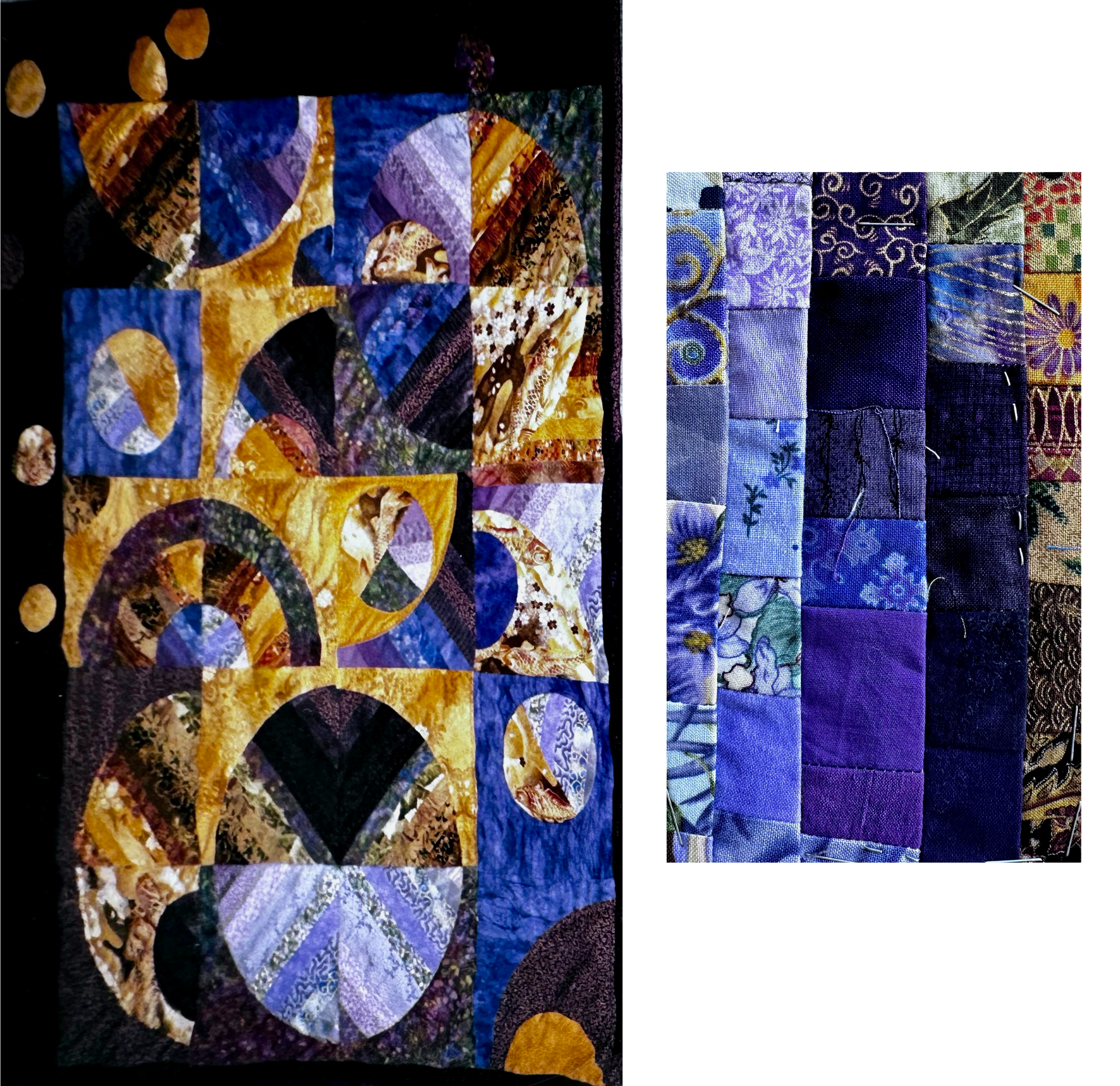 Quilt for Chris Otter plus materials sample block