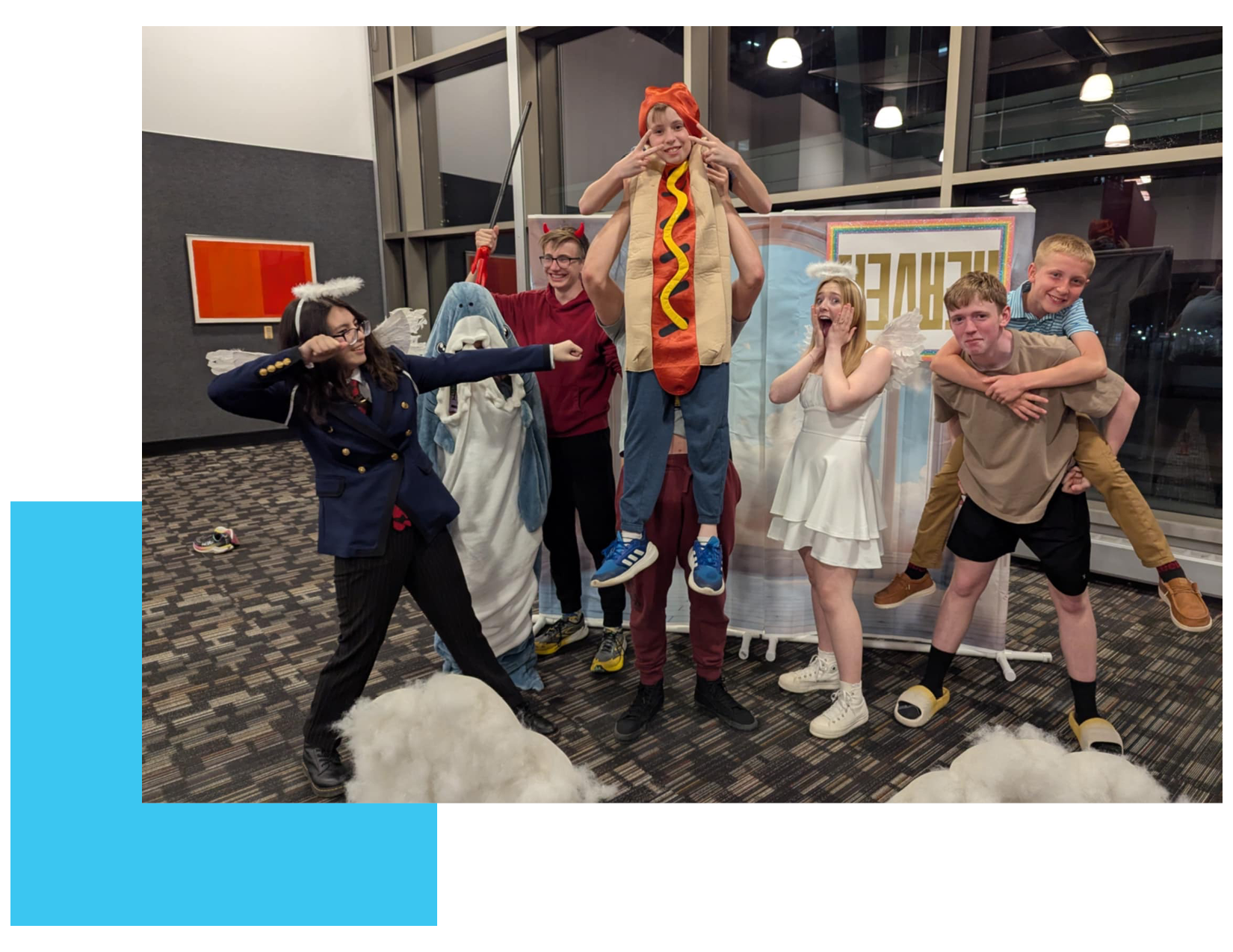 A Group of Youth Ministry Kids From Columbia, MO's Fairview Church of Christ Wearing Costumes.