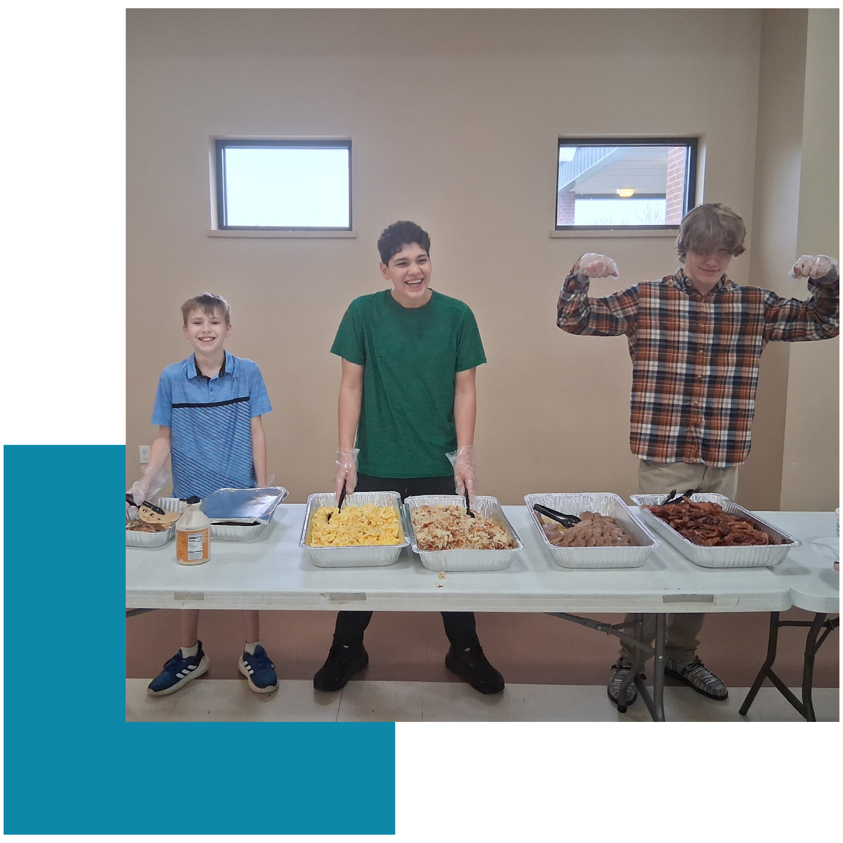 Three Kids From The Well Student Ministry at a Banquet for Fairview Church of Christ.