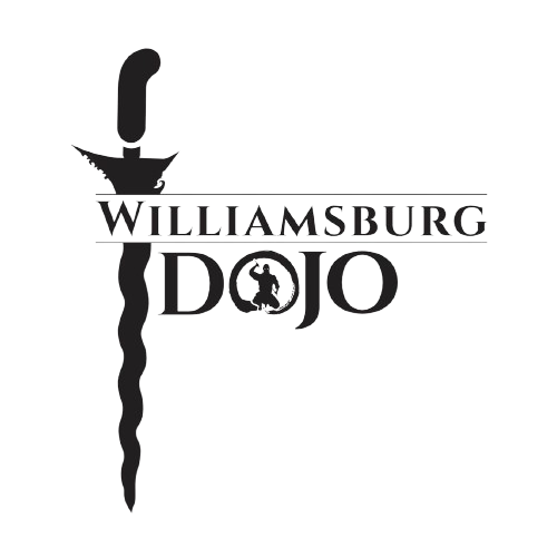 Williamsburg Dojo A black and white logo for williamsburg dojo