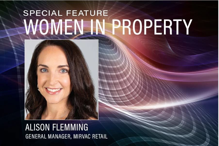 A portrait of Alison Flemming, General Manager of Mirvac Retail, featured in a