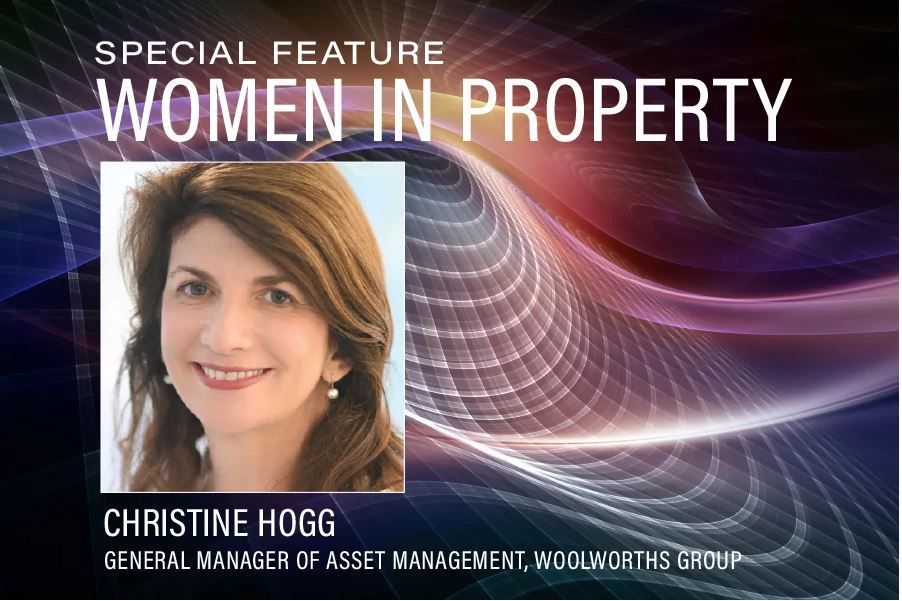 Headshot of Christine Hogg, General Manager of Asset Management at Woolworths Group, for a
