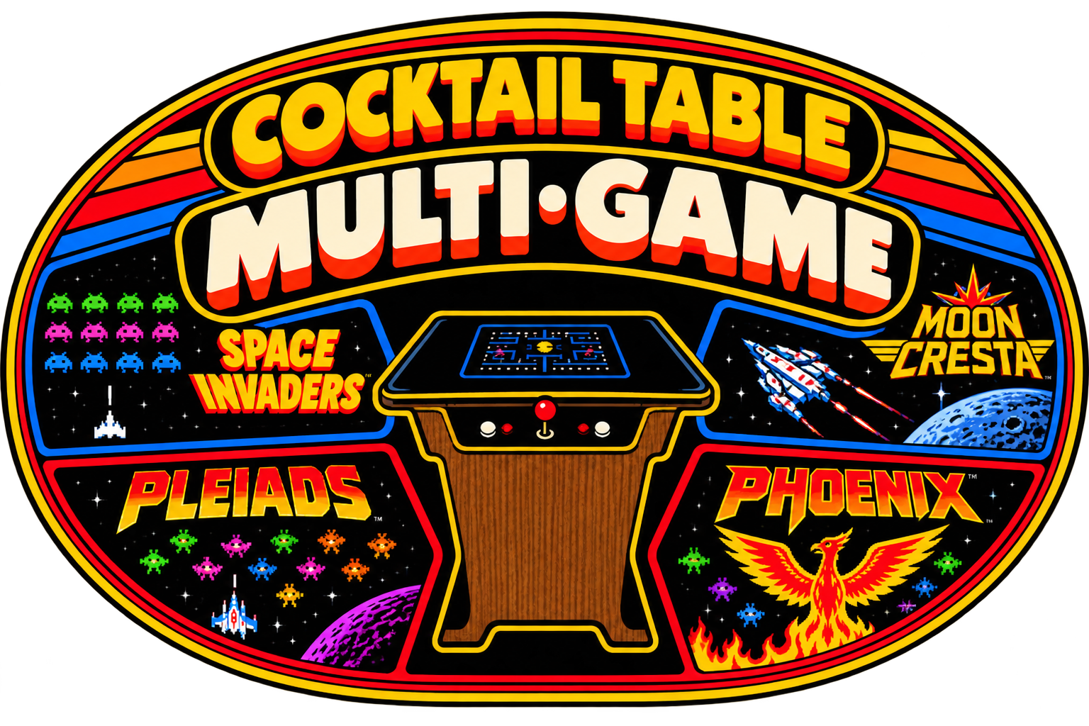 multi game arcade machine hire