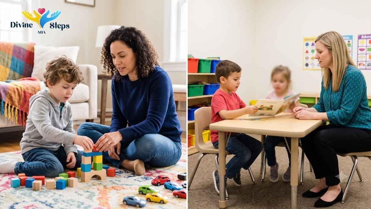 therapist-with-child-at-home-and-teacher-with-kids-in-class