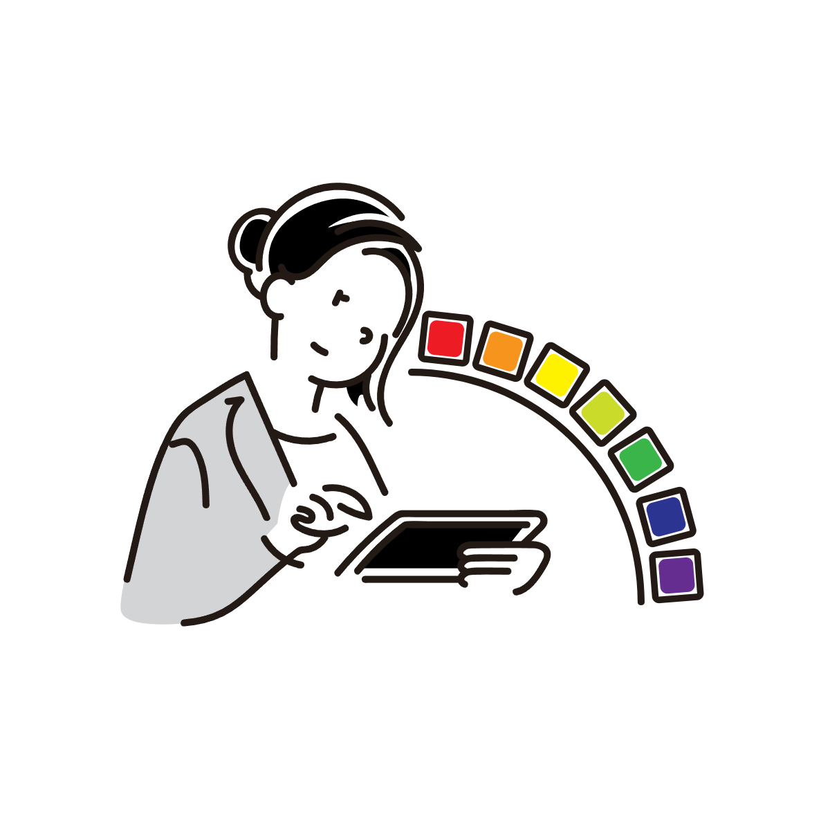 Woman colour wheel