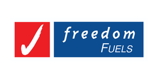 Logo with a red square containing a white check mark and a blue rectangle with