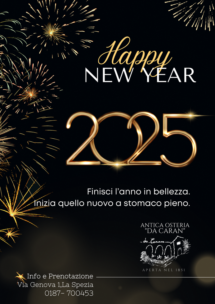 menù di capodanno 2025 Osteria da Caran