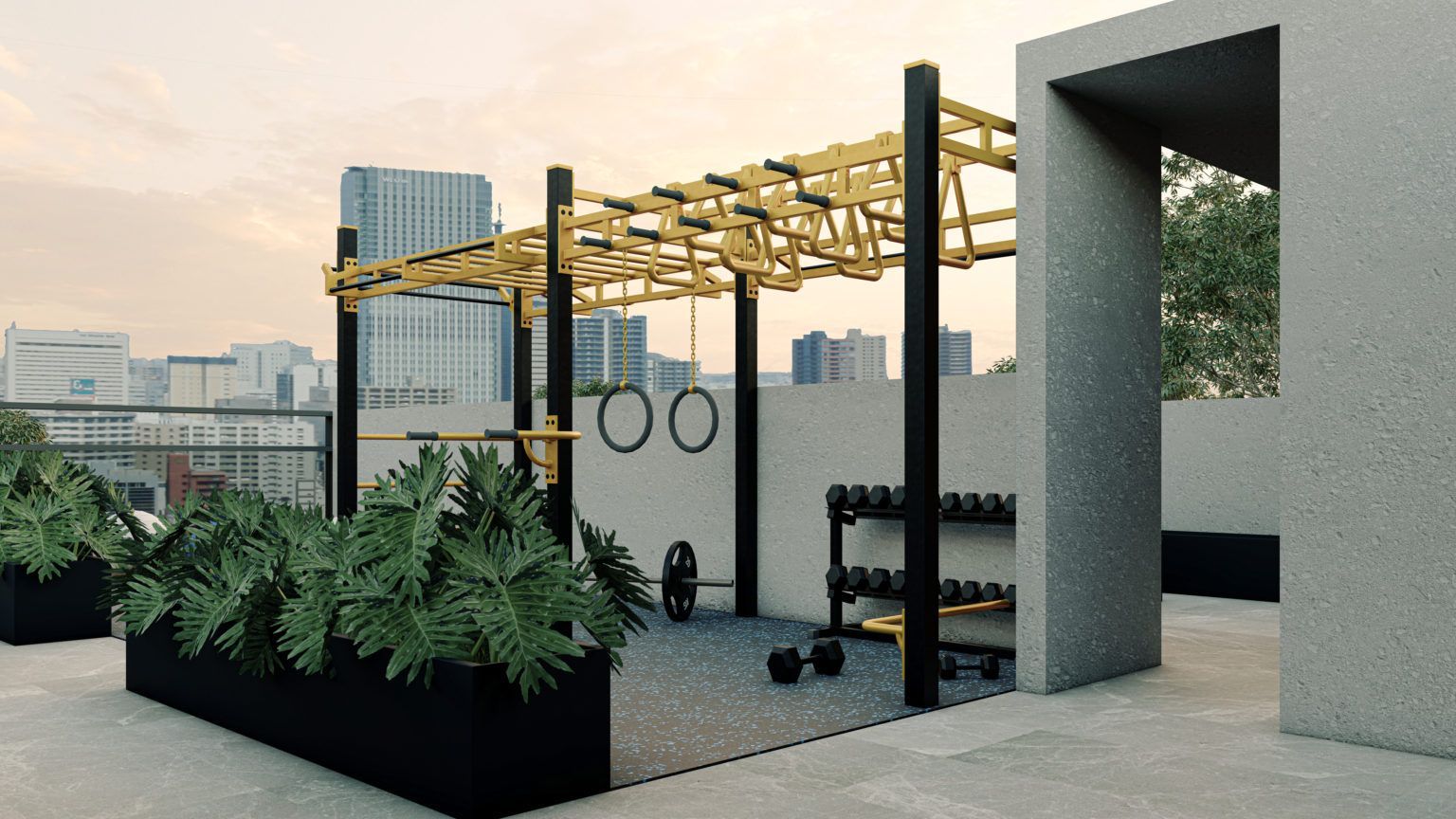 Zona de ejercicio al aire libre